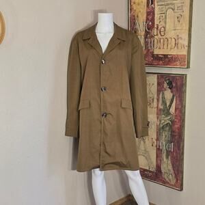 Vintage 70s/80s Calrendon 2x2 Cloth Wash and Wear Trenchcoat 42 Long